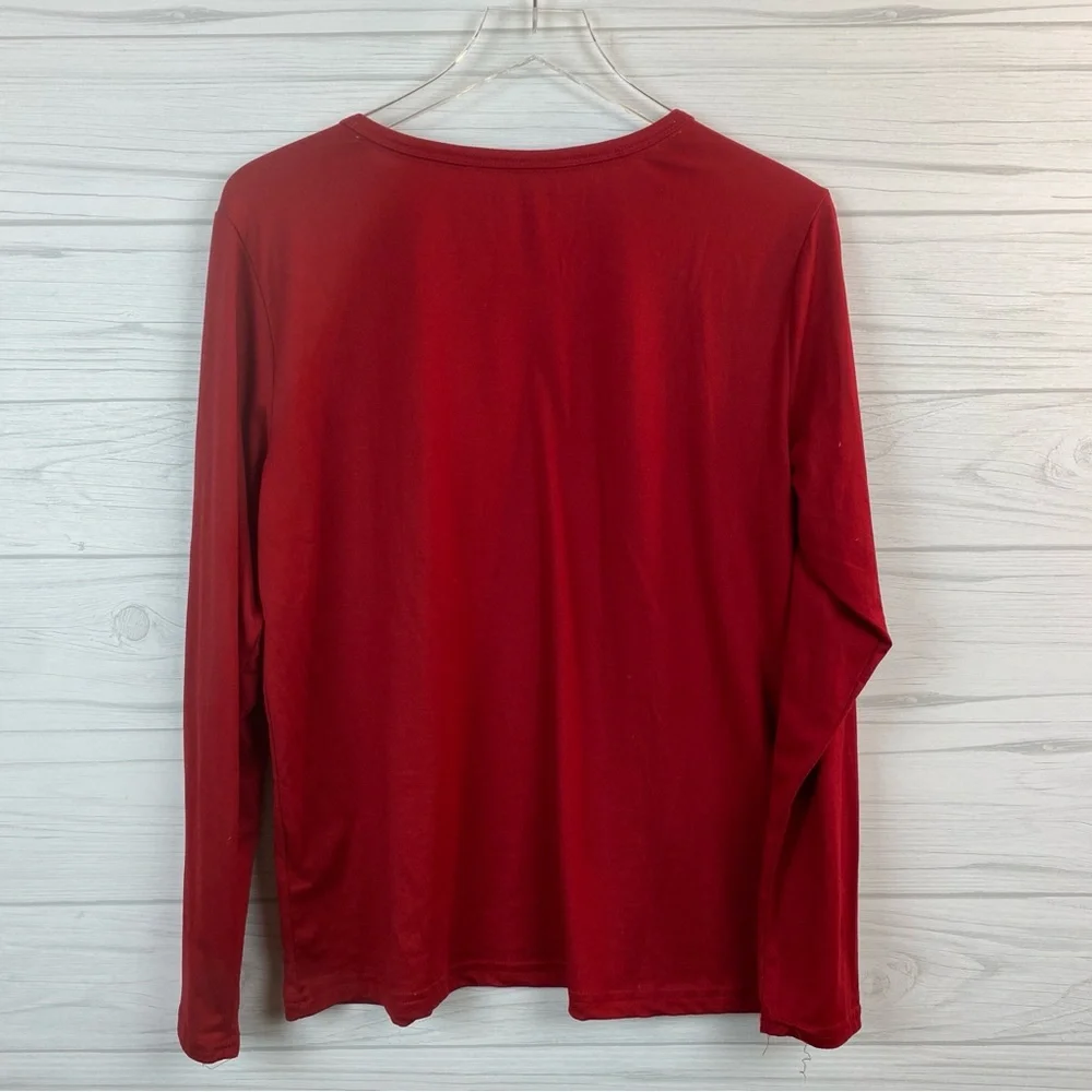 Rae Dunn Red Top with White Text - Picture 3 of 3